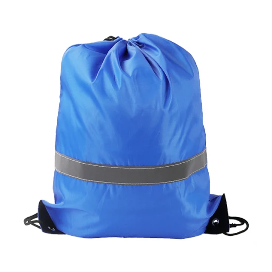 Изготовленная на заказ сумка-рюкзак из полиэстера RPET с водонепроницаемым шнурком и напечатанным логотипом