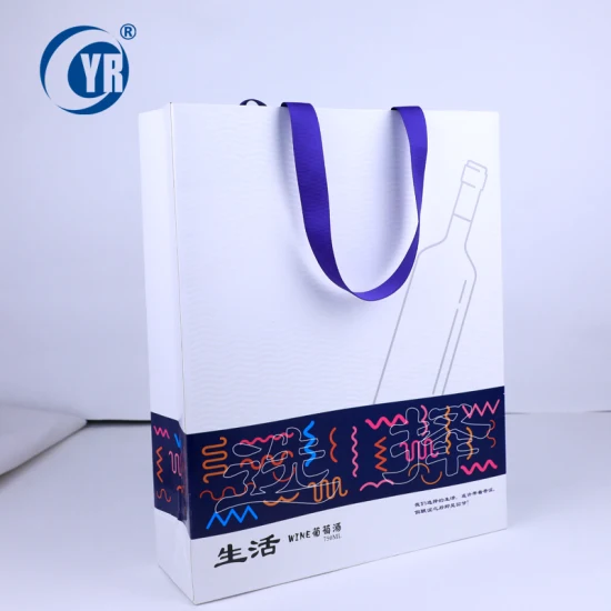 Пользовательские модные бумажные пакеты для покупок с логотипом и принтом роскошных подарков с ручкой
